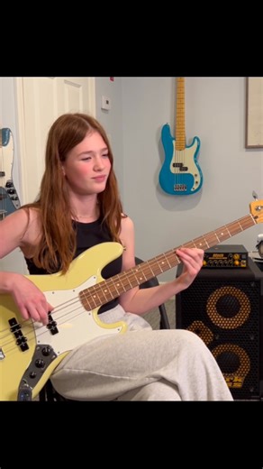 Ruby Adams on Instagram: "Peg Part II - featuring the epic slap bass line in the chorus 🙌 I was really pumped when I was able to play this! 😅💪🎸🐅💜 Fun fact: my full length video of playing Peg is my most watched video on my YouTube channel right now! 🎥🍿🎬 I’m playing my @fender Player II Jazz Bass, Honey 🍯 🐝🎸💛 - - - - - #basslove #basslife #instabass #instaofbass #bassgram #bassguitarnation #basspractice #basslines #notreble #funkbass #bassistsofinstagram #baixistas #basspractice #wep