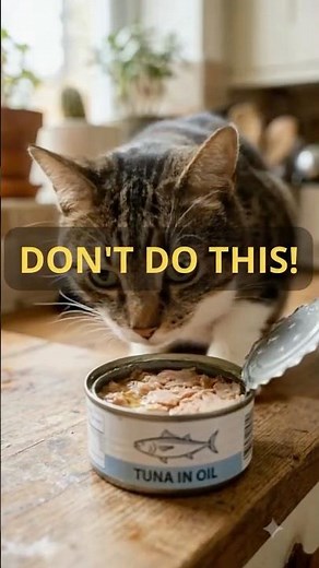 ⁠Never Feed Your Cat Human Tuna! ❌🐱 #catfacts #catcare #cathealth #cats #shorts