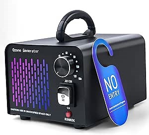 Ozone Machine Generator 46,000 Mg/H Negative Ion Ionizer Ozonics High Capacity Ozone Odor Eliminator Ionizer Air Purifier Deodorizer for Home, Basement, Smoke and Pet Room