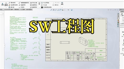 SolidWorks工程图速成教程，小白都能学会，全程干货无废话，少走99%的弯路！