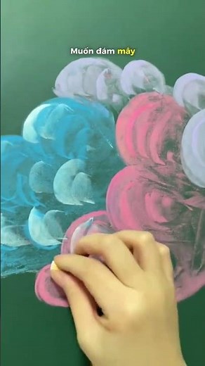 Instructions on how to draw clouds to decorate the classroom whiteboard | Any teacher can do it