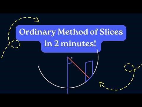 Ordinary Method of Slices explained in 2 minutes! #geotechnicalengineering #civilengineering#peexam