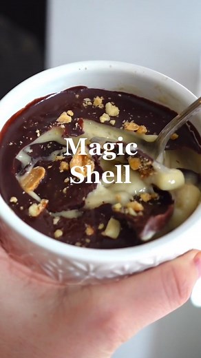 Homemade magic shell #MyFutureThanksMe #magicshell #vegan #recipe #dessert #chocolate