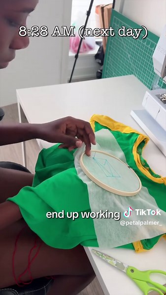 Baby tee jersey ‘tutorial’ if you will. More like a ‘what not to do’ while making the Guyana baby tee jersey #jerseytok #outfitinspo #ootd #fashiontiktok #diyclothes #sewtok