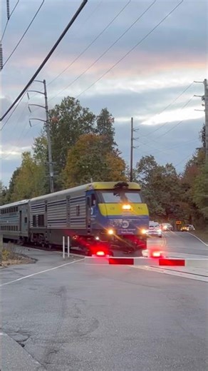 LIRR 411 destroys Syosset-Woodbury Road! #railfanning #railroad #lirr #railway