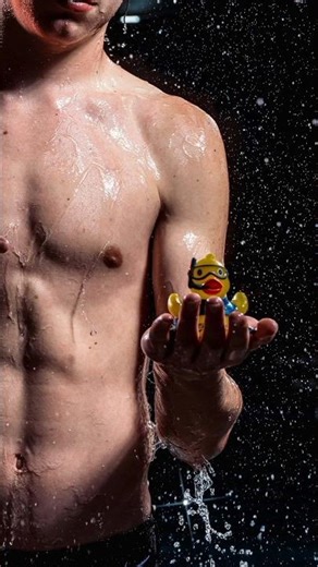 Bucket splash and a rubber duck! #swimming