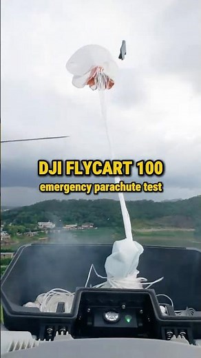 What happens when a delivery drone loses power mid-air 🪂DJI FlyCart 100 emergency parachute landing