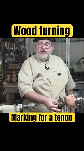 🪵 Woodturning Basics Marking the Tenon Safely with Dividers #WoodTurning #Turning #markingyourtenon