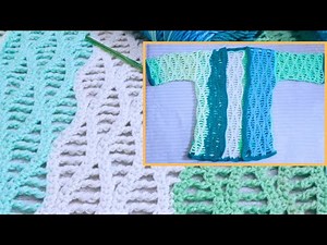 Detailed tutorial how to crochet this lace/mesh cardigan. For summer, spring, automn