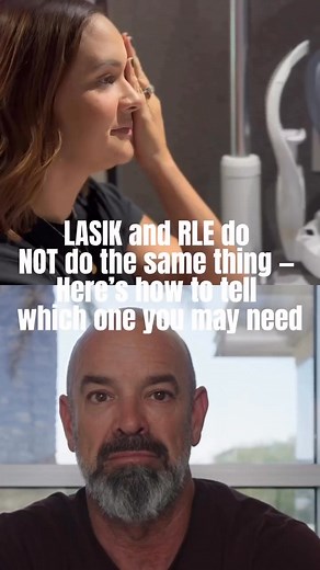 44K views · 3 comments | LASIK and RLE are not the same and if you’re over 40, this could change everything. ✨ LASIK reshapes the cornea. RLE replaces the lens. ✅ LASIK = Great for distance vision ✅ RLE = Distance and reading vision (bye, readers!) Not sure which one is right for you? That’s where we come in.  Book your consultation and get clarity - literally. | Petelin Vision | Facebook