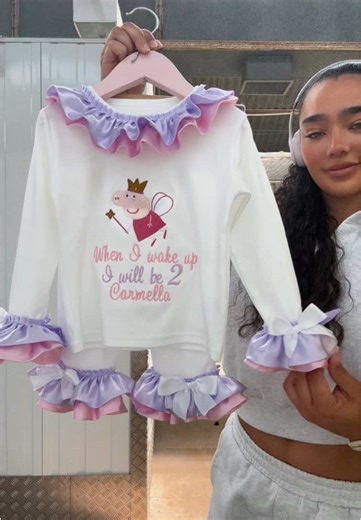 Peppa pig birthday pjs 😍 #fyp #kidspyjamas #birthdaygirl #birthdaypyjamas #personalisedpyjamas #wheniwakeup #peppapig #birthdaytheme