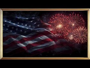 American Flag & Fireworks – 3 Hour Patriotic Frame TV Art for July 4th Celebration