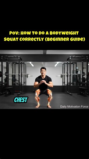 Day 3: Bodyweight Squat Explained #motivation #mindset #viral #fitness #success #shorts #gym