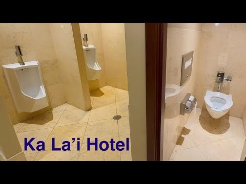 Schindler Elevator, Restroom Tour, Toto Lloyd Urinal, CT708 Toilet Flush | Ka La’i Hotel, Waikiki HI