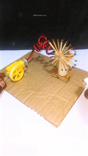 gear Motor diy Matchstick Experiment #dcmotor #youtubeshorts #diy