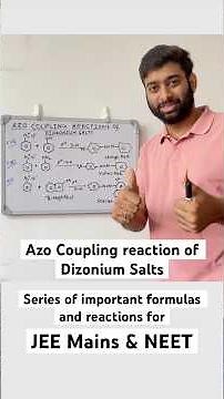 Azo Coupling Reaction | Must-Know for JEE Mains & NEET Chemistry! #jee #neet #jeemains #iitjee