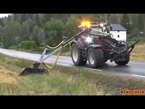 4K| Valtra T234 Brush Cutting With Slagkraft SH150/SC45 Crane