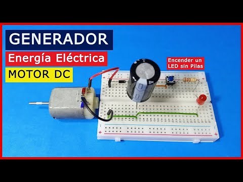 Electric Power Generator with DC Motor and RC Circuit (Charging and Discharging a Capacitor)