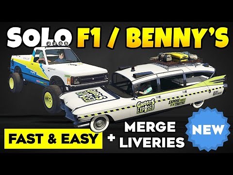 How to Get F1/Benny's Wheels SOLO + Merge Liveries (Galaxy, Ghost Exposed) FAST & EASY in GTA Online