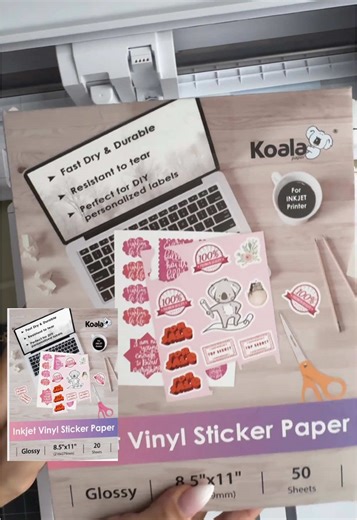Applying printed sticker vinyl paper to acrylic ✨ @silhouette.inc @KoalaPaper Glossy Inkjet Sticker Vinyl Paper Every personalized gift and party favor is made of high-quality vinyl and materials and are Canadian Made. Custom themes and sizes are available. We’re located in Erin, Ontario, for local pickup, but we also ship all across Canada and USA wide. Feel free to visit our online website and receive 5% off for yourself. 🩷 💌 Have questions? Would like to get a quote for party favors and per