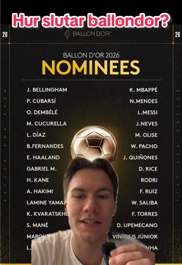 Hur jag tror Ballondor slutar: Min top 5-prognos 🏆