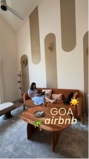 Neha on Instagram: "Work-from-Goa👩🏽‍💻🌴☀️ @airbnb #AirbnbLife Comment “STAY” and I’ll send over the link to you! It was quiet, aesthetic & safe - just the place I needed while I worked. DM me if you want any additional details but I’ll be posting my itinerary next. [workcation, working from an airbnb, goa airbnb, slow living in goa, airbnb finds india, day in my life asmr edition, travel, goa in november, goa stays on airbnb]"