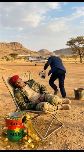 Trump Try to Destroy bucket and Ibrahim Traore pic up shovel hilarious scene😆 #shortsfeed #satire