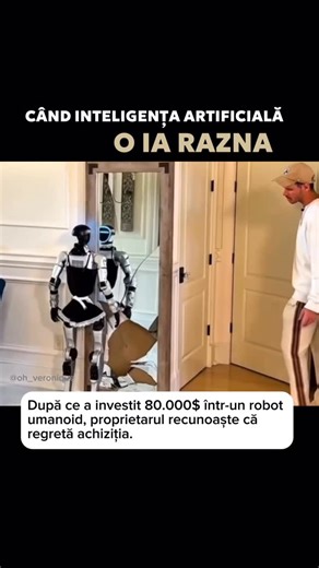Veronica - Specialist Marketing Digital & AI pentru Antreprenori on Instagram: "‼️Cât de departe poate merge AI-ul până cedează? Un robot umanoid de 80.000$ a fost supus testelor de rezistență și comportament. Rezultatul? Nu doar oglinda s-a spart… ci și încrederea în „perfecțiunea” tehnologiei. 👉 Crezi că inteligența artificială ne va depăși… sau se va autodistruge înainte?"