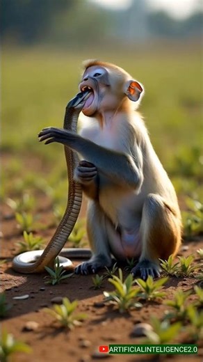 🐒⚡ Monkey vs Snake! Deadly Battle for Survival! 🐍😱 | Shocking Animal Fight | #shorts