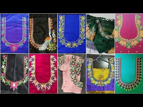 100+Latest Computer work embroidery Blouse designs 2023/Machine embroidery work blouses