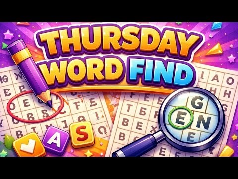 ✨️Thursday Word Find Challenge | Fun Live Word Search Puzzle Game💛