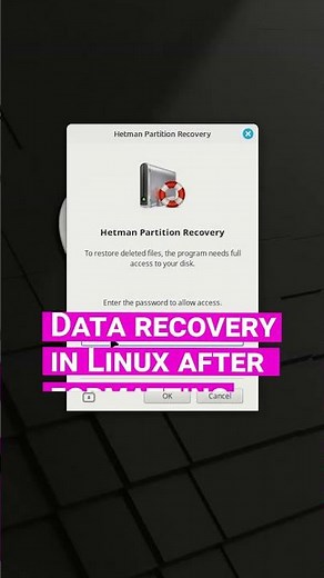 How to recover data in Linux after formatting a hard disk #shorts #short #shortvideo #shortsvideo