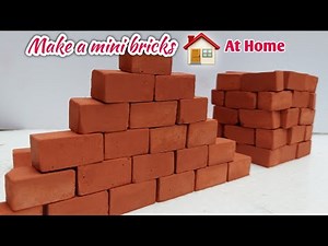 How to make miniature bricks at home | Mini brick making