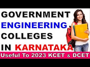 Government Engineering College In Karnataka | 2023 KCET | DCET | KEA Counseling | All Academy