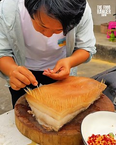 689K views · 2.9K reactions | Most unique spikey pork belly, looks absolutely delicious | The Food Ranger | Facebook