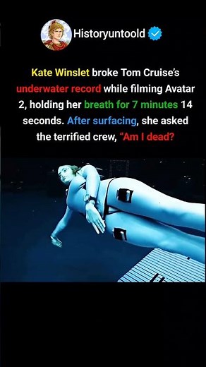 Kate Winslet Broke Tom Cruise's Underwater Record! #tomcruise #avatar