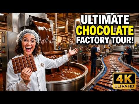 Inside the World's Biggest Chocolate Factory | Complete Chocolate Manufacturing Process (4K ASMR)