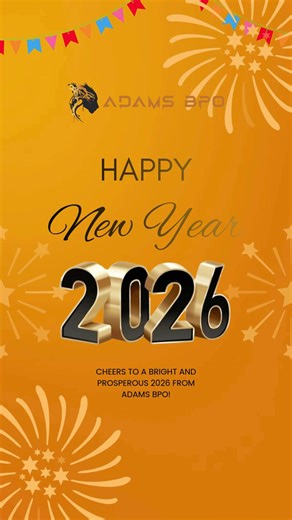 ✨🎉 Welcome 2026 with Hope & Growth 🎉✨ As we step into a brand-new year, Adams BPO is grateful for the hard work, trust, and teamwork that made the past year meaningful. Here’s to new opportunities, stronger partnerships, and greater success together. Wishing everyone a Happy New Year filled with progress, positivity, and success! 🌟 #adamsbpo #happyholidays #SeasonOfJoy #newyear #PeaceAndJoy