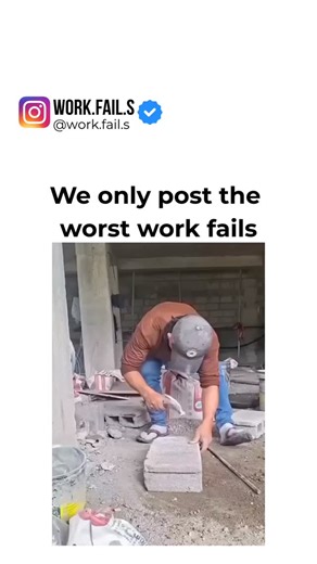 Work Fails | A standard day at the construction site turned into a viral comedic highlight when a simple cutting task transformed into a high-stakes... | Instagram