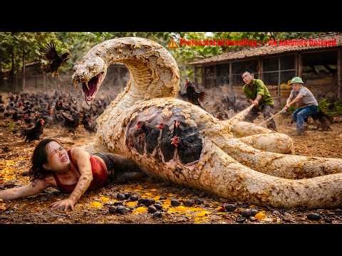 72 Hours of TERROR: Giant Python Attacks 1000 Black Chickens – Its Belly is STILL MOVING… NO ESCAPE!