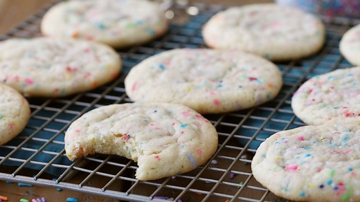 Soft, chewy, buttery, sprinkle-packed funfetti cookies made completely from scratch — no box cake mix required! RECIPE: https://sugarspunrun.com/funfetti-cookies/ | Sugar Spun Run