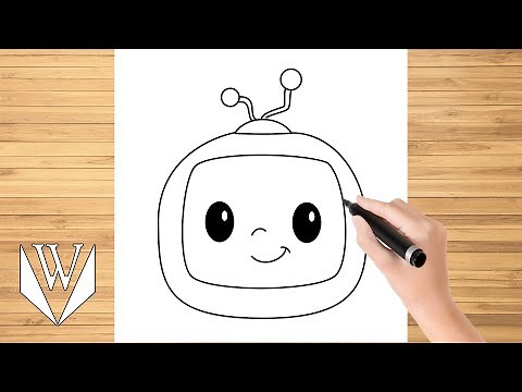 How to draw cocomelon Step by step, Easy for kids and beginners Drawing Tutorial Trick
