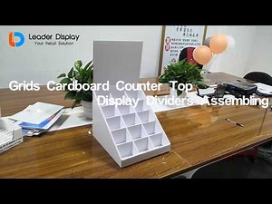 Cardboard Counter Top Display with Grids Assembling
