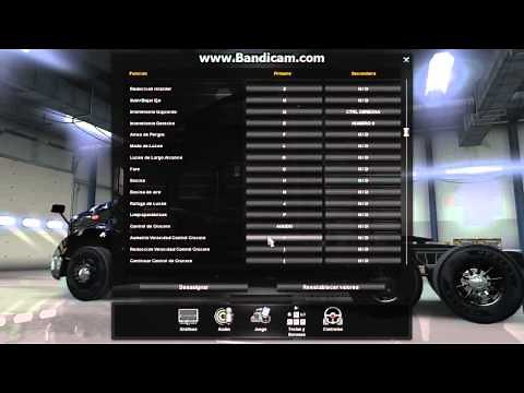 american truck simulator funcion de cada comando