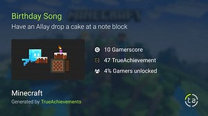 Birthday Song achievement in Minecraft