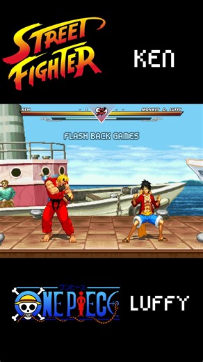 42K views · 940 reactions | KEN VS MONKEY D. LUFFY ! #ken #monkeydluffy #luffy #streetfighter2 #onepiece | Flash Back Games | Facebook