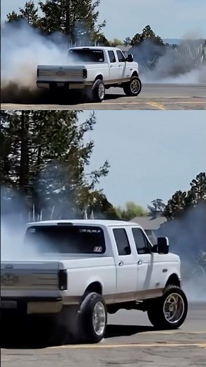 Obs Ford 7.3 Powerstroke Burning ‘Em Down #powerstroke #powerstrokediesel #dieseltrucks #burnout