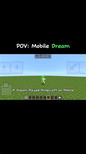 When Dream Play Minecraft on Mobile #minecraft #mobile #dream #shorts