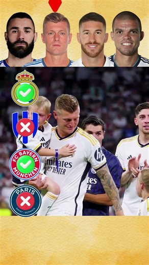 How Many Clubs Karim Benzema, Toni Kroos, Sergio Ramos and Pepe Played For? #shorts #shortsviral