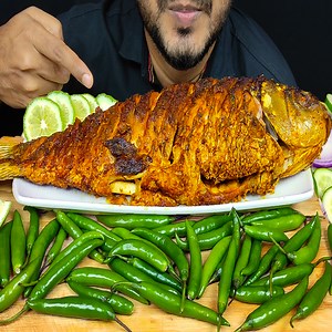 508K views · 9.1K reactions | Eating Big Whole Fish Fry With Chili | Full Fish Fry Eating Challenge 襤 | Eating Express | Facebook